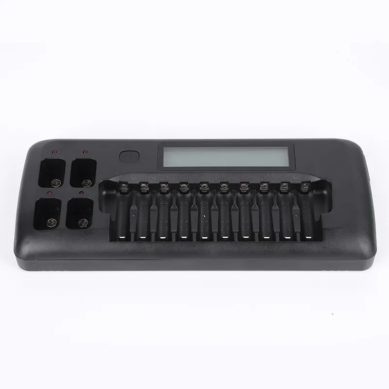 10 slot LCD smart battery charger with LCD Display can charge NiMH AA/AAA/9V lithium battery and discharge