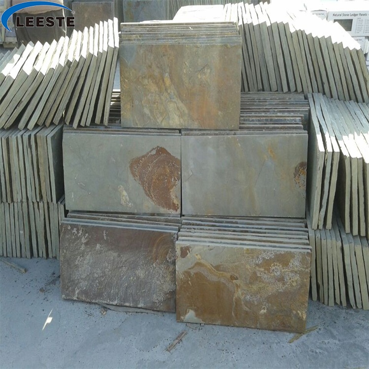 Cina Grosir Berkarat Slate Ubin Lantai Split Lantai Ubin Dinding Batu Tulis 30X30 40X40 30x60