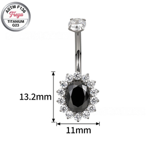 จิวสะดือไทเทเนียม 14G ASTM F136 ประดับ<span class=keywords><strong>เพชร</strong></span>โอปอลหลากสี ขายดี - Product Image 6