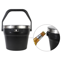Cocktail Bar Vin Bière Hébergement Capacité de 250oz Seau à glace en acier inoxydable isolé sous vide avec couvercle et pelle pour les grandes fêtes