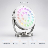 Lumière LED sous-marine certifiée CE IP68, en acier inoxydable, RGB, à intensité variable, submersible, pour piscine, fontaine, paysage, 5 ans de garantie