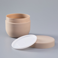 Pot en plastique PP de 10 à 500 ml, couleur blanc mat, beige, marron, au toucher doux, pots à crème, cosmétiques, soins de la peau, pot à beurre corporel, pot PP à large ouverture