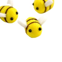 Kit de loisirs créatifs en feutre de laine - Accessoires vestimentaires en feutre petite abeille, ornements décoratifs en feutre
