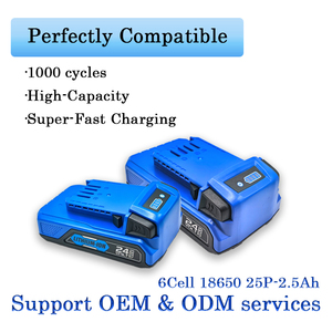 Batterie de remplacement de haute qualité 24V 2.5Ah pour souffleuse à neige sans fil, tondeuse à gazon, taille-haie et perceuse - Product Image 1