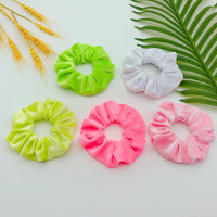 Chouchous en velours de qualité supérieure pour filles femmes bandeaux lumineux néon bandes élastiques douces pour porte-chignon queue de cheval accessoire mignon