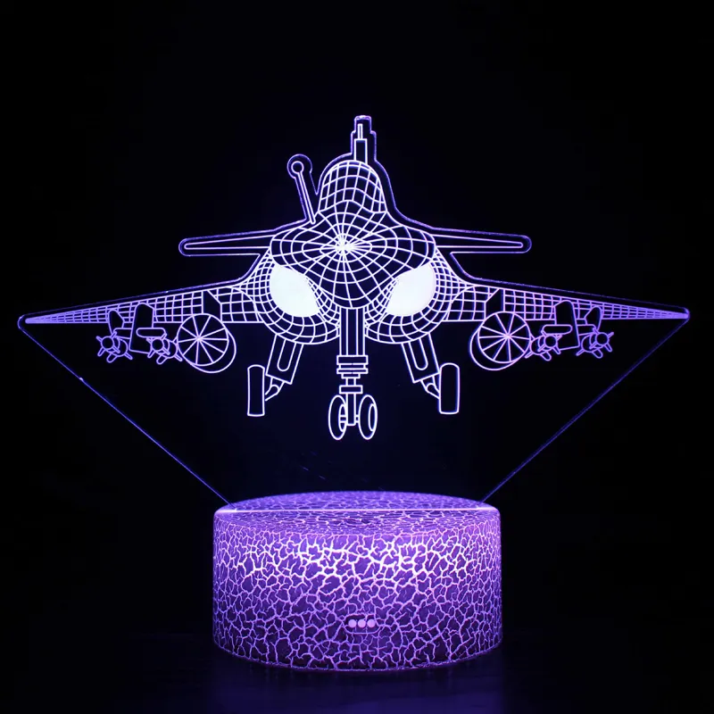 Acrylic 3D visual LED lamp 3D Optical illusion Led Night Light with Touch switch Illusion Lights