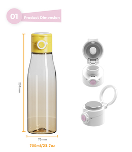 Bouteilles d'eau de 700 ml sans BPA, étanches, avec bouchon à boire directement pour le camping - Product Image 1