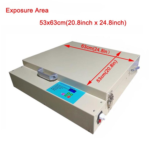 500x600 Tabletop Portable Precise UV Light Screen Printing Vacuum Exposure Unit with LED Bulbs