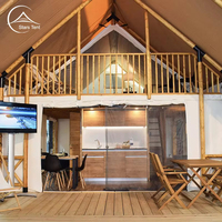 Tente de safari OEM de luxe pour le glamping en plein air avec salle de bain, conçue pour des vacances de rêve, 2-4 personnes