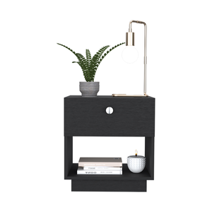 HMS 20 \ "moderno comodino a un cassetto nero legno camera da letto mobili per casa appartamento o uso ospedaliero - Product Image 2
