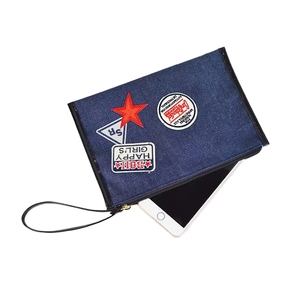 Custom PU Leather Envelope Clutch Bag Purse for Men Popular Black Custom Wholesale Evening Designer - Product Image 2