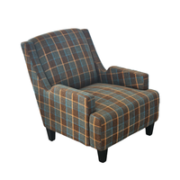 Fauteuil d'appoint en tissu nordique moderne confortable fauteuil de salon scandinave minimaliste chambre salon pieds en bois siège de lecture