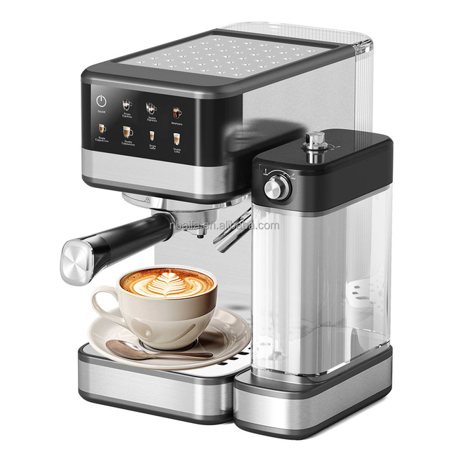 Aifa Automatic Coffee Machine Espresso Coffee Maker Stainless Steel Touch Screen Electric Silver Cappuccino Machine 20 Bar 1.7L