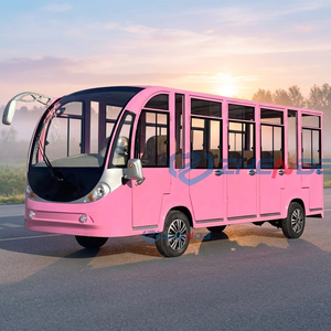 Autobús turístico eléctrico de 14 asientos, totalmente cerrado, vehículo de nueva energía, autobús turístico rosa con puerta de vidrio, ¡muy vendido! - Product Image 3