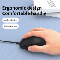 Mouse USB Berkabel R8 Grosir Tombol Senyap Desain Nyaman Ukuran Penuh untuk Pekerjaan Kantor