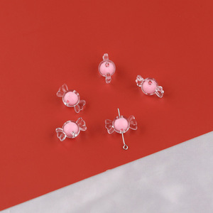 Cuentas de plástico acrílico transparentes, redondas, para hacer pulseras, joyería, accesorios de bricolaje, colores aleatorios 35162 - Product Image 2