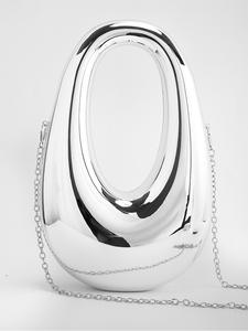 Neue Designer Geschenk Hochzeits feier Runde Ei Form Gold Silber niedlichen Clutch Abend Luxus Geldbörse Acryl Frauen Taschen Handtasche - Product Image 5