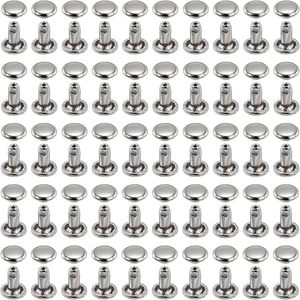 HARFINGTON Sets Chicago Screws Leather Rivets M Inch Belt Binding Metal Screws For Leathercraft Bag Shoes <b>Purse</b> Bookbinding Silv - Product Image 1