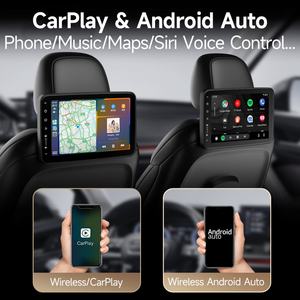 Monitor de Reposacabezas con Tablet, Reproductor de Video para Asiento Trasero de Auto con Carplay Inalámbrico, Android Auto, FM, Bluetooth, Entrada AirPlay y Pantalla Táctil Completa - Product Image 2