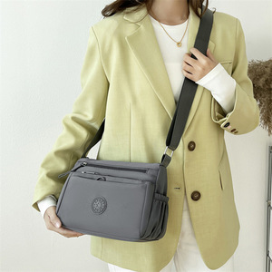 Women's Messenger Bag Oxford Cloth Horizontal <b>Square</b> Zipper Closure High Capacity Everyday Commute Crossbody Bag Spring 2026 - Product Image 3