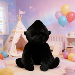 Vente en gros d'animaux en peluche mignons et doux, peluche King Kong de 10 pouces, poupée gorille Silverback, cadeaux d'Halloween et de Noël pour filles et garçons - Product Image 2