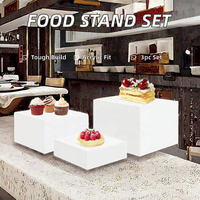 Présentoir de Buffet en Acrylique pour Aliments – Supports et Cubes de Présentation Superposables pour Table de Dîner