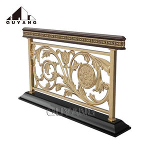 <span class=keywords><strong>Balustrade</strong></span> française de <span class=keywords><strong>balustrade</strong></span> de <span class=keywords><strong>balustrade</strong></span> de <span class=keywords><strong>balustrade</strong></span> de <span class=keywords><strong>balustrade</strong></span> d'escalier en hêtre doré et laiton de luxe de conception moderne pour balcon de villa - Product Image 3