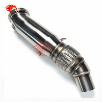 Vorderes Auspuffrohr Poliert Geflochtenes Design für BMW N20 F20 F22 F30 F32 125i 220i 320i 328i 420i 428i Werkspreis
