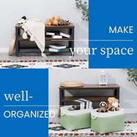 KUYUEPaniers de rangement en tissu Paniers cadeaux vides avec poignées en corde Paniers décoratifs pour l'organisation