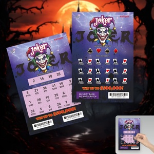 Loterie Super Joker Poker 2025 : Ticket de loterie à gratter personnalisé avec impression numérique, règles de jeu, motif, taille et couleur du papier - Product Image 5