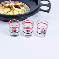 Ensemble de Machine à Roulette à platine russe pour adultes 6 tasses Spin Wheel Shot Jeux à boire pour les fêtes Produit de divertissement sportif