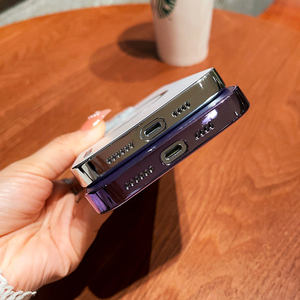 <span class=keywords><strong>Coque</strong></span> de téléphone haut de gamme, électro-plaquée, à aspiration magnétique, antichoc, couleur unie, pour 15/14/11 <span class=keywords><strong>Pro</strong></span> <span class=keywords><strong>Max</strong></span>, givrée, résistante à la saleté - Product Image 2