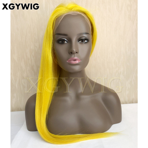 24 "capelli umani vergini 100% <span class=keywords><strong>Sexy</strong></span> lunghi 10"-30 "in Stock Pre-pizzicata naturale attaccatura dei capelli con capelli colorati di giallo parrucche in pizzo pieno - Product Image 3