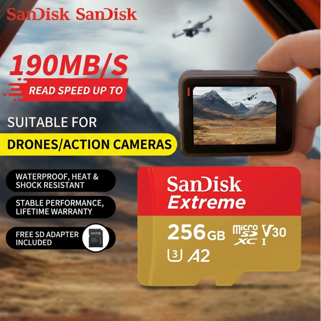 Class 10 High Speed 256gb Sd TF Memory Card 32gb 64gb 128Gb 256gb 512gb 1tb 2tb ADAPTER for SanDisk