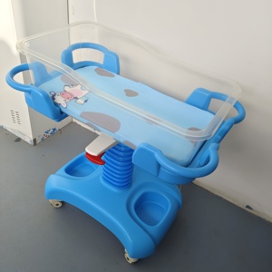 Carrito de Cuna para Bebés ABS Medical, Cama de <span class=keywords><strong>Hospital</strong></span> para Recién Nacidos con Cuna Transparente y <span class=keywords><strong>Cesta</strong></span> de Almacenamiento - Product Image 2
