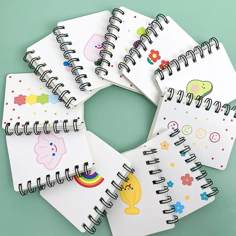 2023 Custom Cute Stylish School Stationery Paper Cover Children Gifts Funny Animal Prints Cute Mini Spiral Journal Notebook