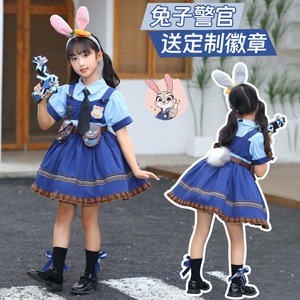 Costume de cosplay pour filles Manyusha Judy Hopps, robe de princesse Zootopia pour enfants - Product Image 4