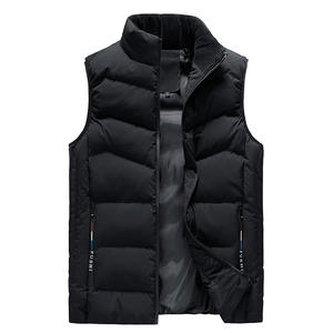 Chaleco utilitario para <span class=keywords><strong>hombre</strong></span> de talla grande, chaqueta cálida sin mangas, chaleco acolchado negro de gran tamaño a la moda - Product Image 2