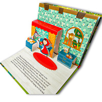 Livre pop-up personnalisé à la demande, Petit Chaperon rouge, impression éducative, livre d'histoires pop-up 3D pour enfants, anglais