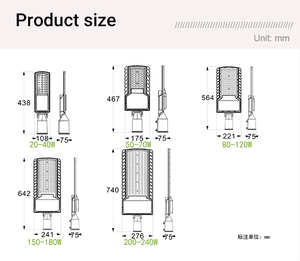 High Efficacy Slim <b>LED</b> Street Lamp Photocell Aluminum Body IP65 Rating AC Supply-Available 20W 30W 50W 70W 100W 150W 200W FL-LD- - Product Image 6