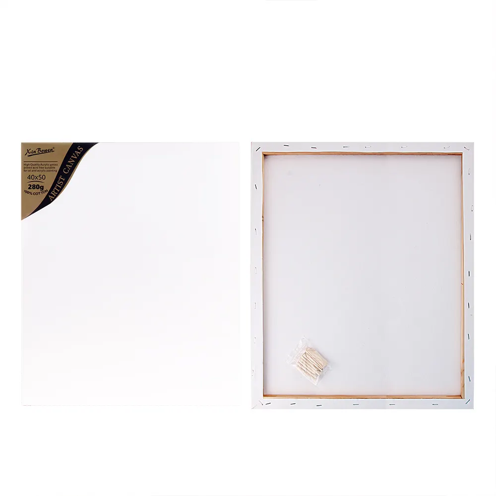 Xin Bowen AAA Kiefern rahmen Großhandels preis Stretched Blank Canvas Board mit Holzstücken für Künstler Malerei Medium Board