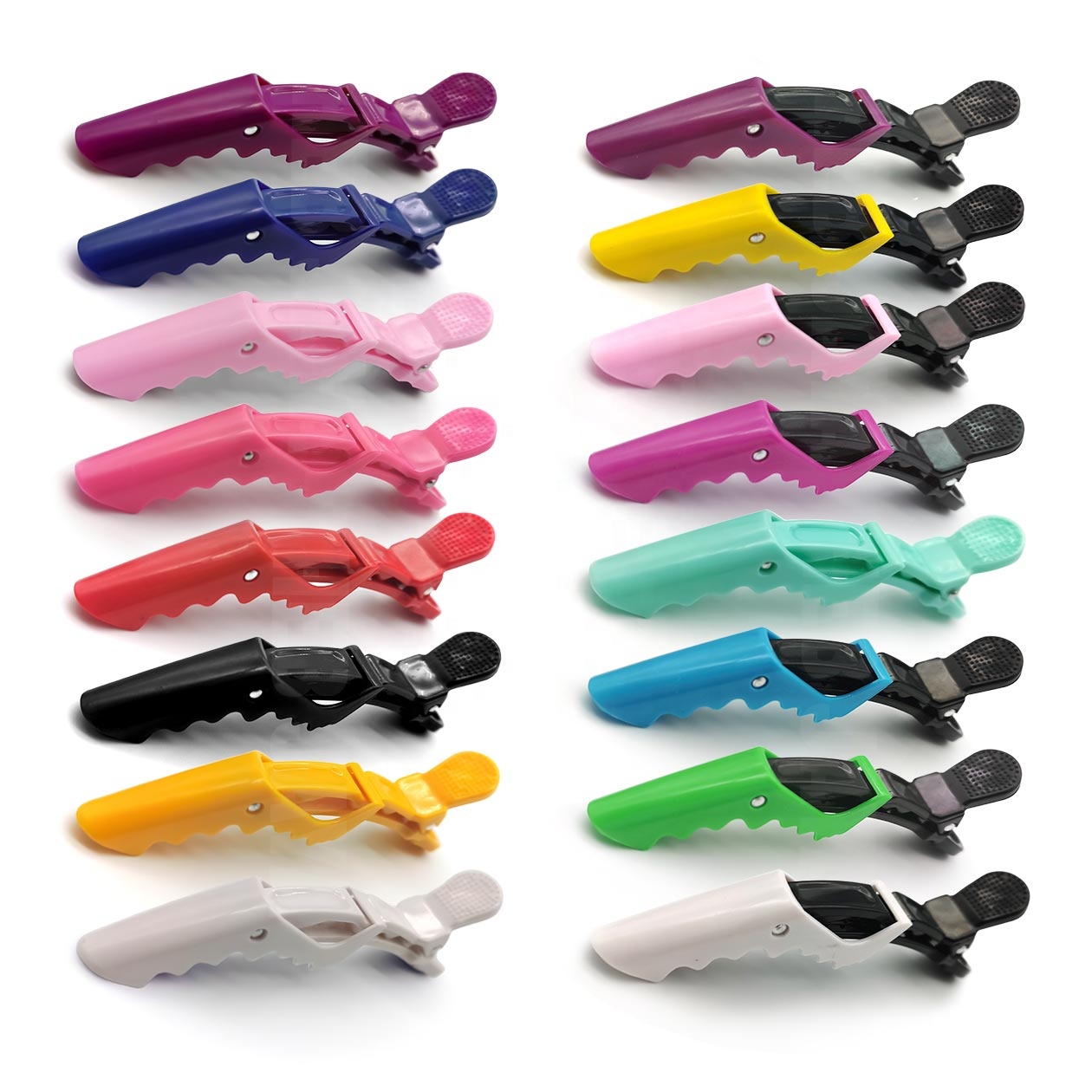 Индивидуальная Высококачественная Фирменная торговая марка, пластиковые салонные плетеные зажимы для волос аллигатора для женщин и девочек