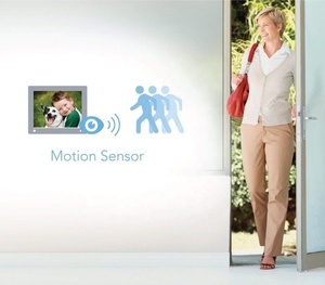 Fabrik Großhandel <span class=keywords><strong>Motion</strong></span> sensor 12 zoll Hängen TV Digital Foto Rahmen mit Power Adapter Wand Montage Stehen - Product Image 6