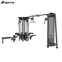 BRTW Appareil de musculation multifonctionnel à 5 stations, qualité commerciale, multi-utilisateurs, entraînement complet du corps, certifié CE/ISO pour salle de sport