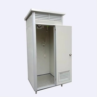 TOPPRE Salle de bain Toilette portable pour adultes Toilettes publiques WC Salle de douche mobile Cabine de toilette VIP Toilette préfabriquée à cadre en acier léger