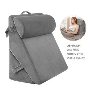 ชุดหมอนหนุนเตียงแบบ3 in 1, เมมโมรีโฟมแบบปรับได้หมอนสามเหลี่ยมพับได้เพื่อรองรับขา, เข่า, ปวดหลัง - Product Image 1