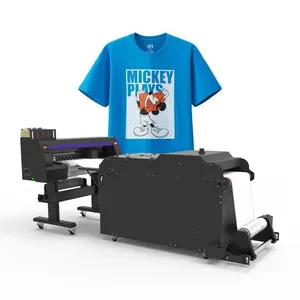 Máquina de impressão de camisetas DTF com agitador Impressora I3200 DTF de grande formato 60 cm para impressão de padrões