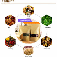 Sachet Doypack Personnalisé en Papier Kraft Anti-humidité avec Fenêtre Mate et Fermeture Zip Refermable pour Emballage Alimentaire (Noix, Café, Thé)