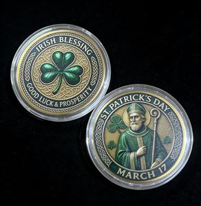 Pièces de monnaie porte-bonheur commémoratives de la Saint-<span class=keywords><strong>Patrick</strong></span> pour accessoires de fête, présentation de festival et souvenirs - Product Image 3