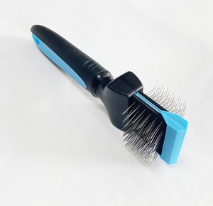 فرشاة تمشيط للكلاب ذات شعيرات ناعمة وقوية، فرشاة تمشيط للكلاب أحادية أو مزدوجة الجوانب مع دبابيس طويلة من الفولاذ المقاوم للصدأ - Product Image 2